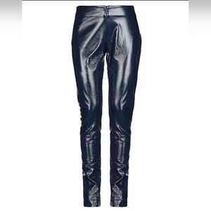 LIVIANA Conti - Midnight Blue Faux Leather Pants - NWT